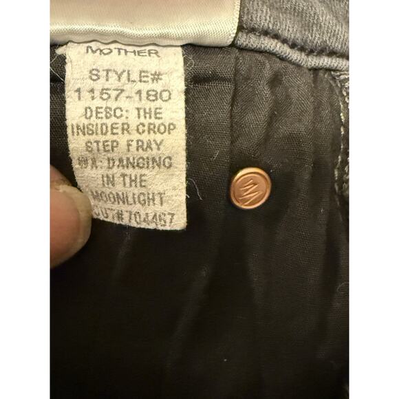 Mother Jeans Womens 27 High Rise Insider Crop Step Fray Dancing In The Moonlight - Picture 6 of 10